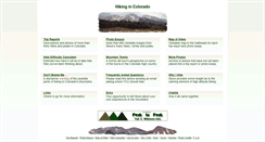 Desktop Screenshot of hikingincolorado.org